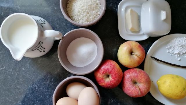 Riz Au Lait Meringué Aux Pommes Les Ingrédients ©d Coudray